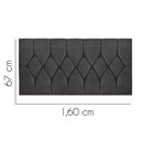 Ver imagem 2 de Painel Estofada Istambul Botão Capitonê 160cm Queen Size para Cama Box Quarto Corino Cinza - Gat