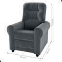 Ver imagem 4 de Poltrona Descanso Reclinável Andrea Veludo Cinza