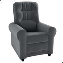 Ver imagem 2 de Poltrona Descanso Reclinável Andrea Veludo Cinza