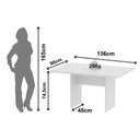 Ver imagem 2 de Mesa de Reunião para Escritório 136x90cm Me4191 Branco