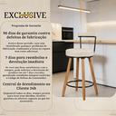 Ver imagem 6 de Kit 4 Banquetas Alta Giratória 80 cm c/ Encosto Ilha Gourmet Balcão Bancada Base Gira Corino Bege