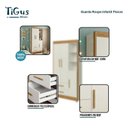 Ver imagem 4 de Guarda Roupa Infantil Flocos 3 Portas Off White Amadeirado Acetinado - Tigus