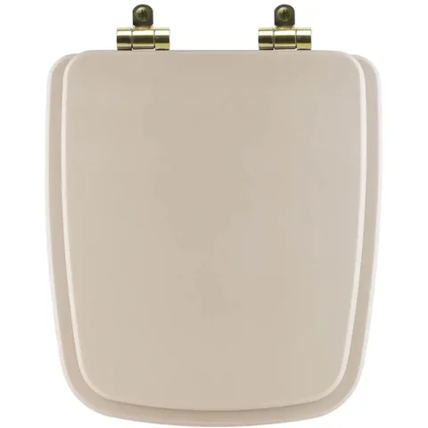 Assento Sanitário Poliéster Soft Close Boss Beige (Bege Fosco) para Vaso Incepa com Ferragem