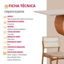 Ver imagem 7 de Sala de Jantar Mesa Ellis 220cm Madeira Tampo com Vidro com 8 Cadeiras Eva Premium