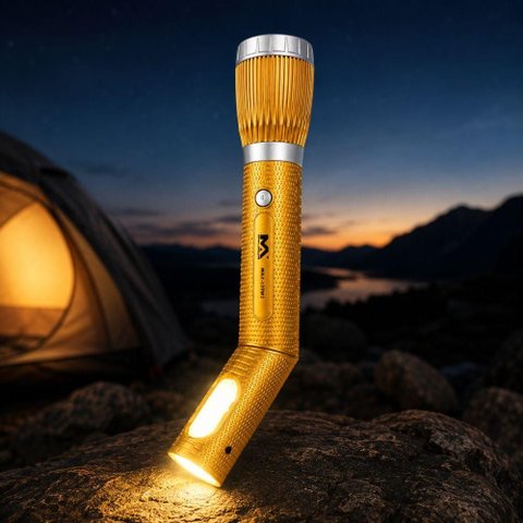 Lanterna Recarregavel 2 em 1 Abajur Mesa 25cm Multi LED sem Fio Alta Potencia