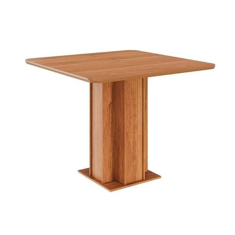 Mesa de Sala Jantar Sophia C/ Tampo Madeirado 95x95cm Cinamomo - Cimol