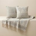 Ver imagem 2 de Kit Manta e Almofadas Decorativas para Sofá Bahamas Azul Nevoa - Nexta Casa