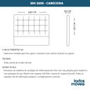 Ver imagem 4 de Cabeceira MH-2650 Herval Estofada Casal 140 cm Veludo Bege B