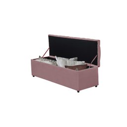 Calçadeira Baú Imperatriz 120 cm Suede Rosê - 3