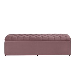 Calçadeira Baú Imperatriz 120 cm Suede Rosê - 1