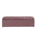 Ver imagem 1 de Calçadeira Baú Imperatriz 120 cm Suede Rosê