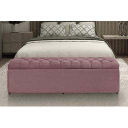 Calçadeira Baú Imperatriz 120 cm Suede Rosê - 2