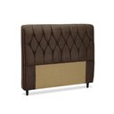 Ver imagem 2 de Cabeceira Casal Estofada Istambul Mônaco com Capitonê Marrom