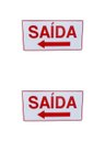 Ver imagem 1 de Kit 2 Placa de Sinalização Saida Seta para Esquerda 15x30 Cm