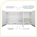 Ver imagem 3 de Armário Aéreo Multiuso 120cm 3 Portas para Cozinha