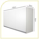 Ver imagem 2 de Armário Aéreo Multiuso 120cm 3 Portas para Cozinha