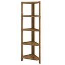 Ver imagem 1 de Estante de Canto Zoe em Madeira Maciça Cor Nogueira 5 Níveis