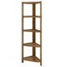 Estante de Canto Zoe em Madeira Maciça Cor Nogueira 5 Níveis - 1