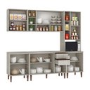 Ver imagem 2 de Cozinha Modulada New 240x214 Cm Balcão Tampo Armário Nicho Forno Mdp Legno - Clicklar