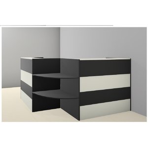 Balcão Recepção Web15 1,50 X 1,50 Cinza / Preto