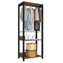 Ver imagem 2 de Módulo para Closet 2 Prateleiras Aberto Byte Marrom/Mel/Preto