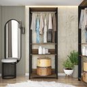 Ver mais imagens de Módulo para Closet 2 Prateleiras Aberto Byte Marrom/Mel/Preto