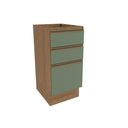 Ver imagem 1 de Balcão 3 Gavetas Kappesberg Celeste 100% Mdf Nogueira/verde Oliva 40cm