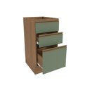 Ver imagem 6 de Balcão 3 Gavetas Kappesberg Celeste 100% Mdf Nogueira/verde Oliva 40cm