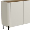Ver imagem 6 de Aparador Buffet para Sala de Jantar 4 Portas Pés Industrial Preto Naim I03 Luna Louro - Lyam Decor