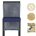 Ver imagem 3 de Mesa Bistrô e 2 Banquetas Roma Preta Corda Náutica Estofado 10 Trama Original