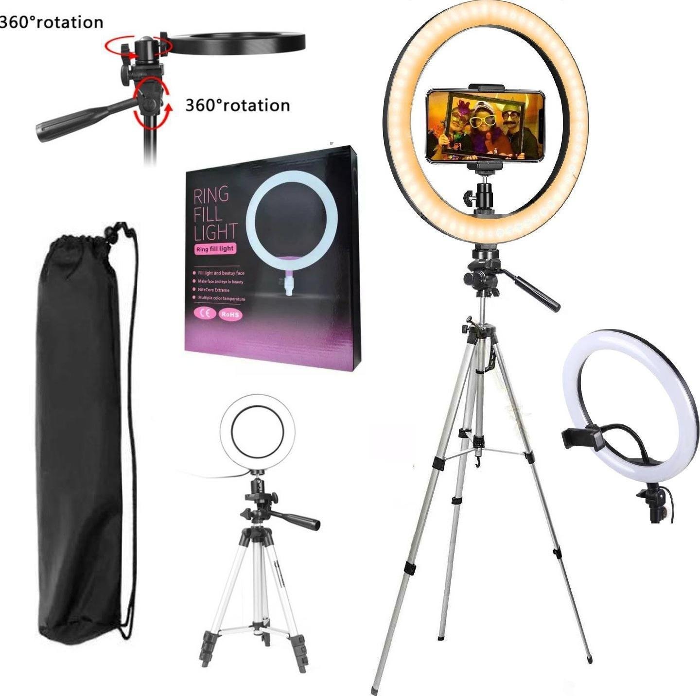 Kit Youtuber Tripé Profissional Microfone Led Ring Light + Microfone Lapela - 2