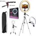 Ver imagem 2 de Kit Youtuber Tripé Profissional Microfone Led Ring Light + Microfone Lapela