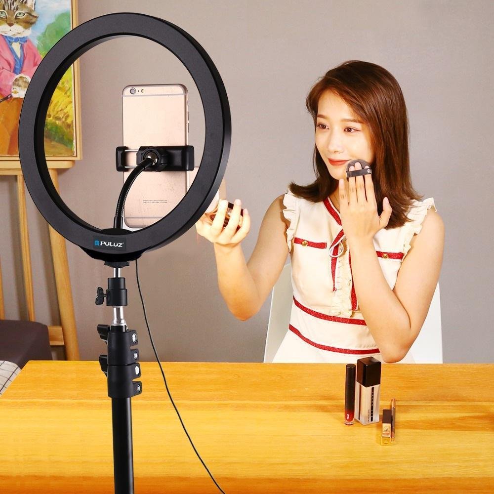 Kit Youtuber Tripé Profissional Microfone Led Ring Light + Microfone Lapela - 3