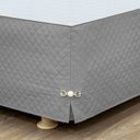 Ver imagem 1 de Saia Box Casal Matelada Com Pingente:Cinza