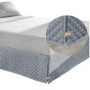 Ver imagem 2 de Saia Box Casal Matelada Com Pingente:Cinza