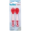 Ver imagem 6 de Kit Talheres para Bebê Flexíveis e Termossensíveis Garfo e Colher Silicone Buba Rosa