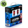 Kit com 10 Cabos Hdmi Versão 2.0, 19 Pinos, 4k, Ultra Hd, 3d - 10 Metros - 1