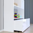Ver imagem 3 de Estante Infantil Organizadora Com Nichos 2 Gavetas Susie Branco - Lumil Móveis