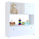 Ver imagem 1 de Estante Infantil Organizadora Com Nichos 2 Gavetas Susie Branco - Lumil Móveis