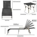Ver imagem 2 de 1 Espreguiçadeira Catar e 1 Mesa Garden Fendi e Corda Náutica Trama Original Jardim Alumínio