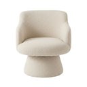 Ver imagem 7 de Poltrona Jade Base Cone Giratória Bouclé Off White - Nexta Casa