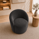 Ver imagem 5 de Poltrona Decorativa Yara Base Giratória Suede Sala Estar Quarto Recepção Confortável