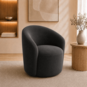 Ver imagem 4 de Poltrona Decorativa Yara Base Giratória Suede Sala Estar Quarto Recepção Confortável