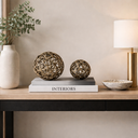 Ver imagem 3 de Escultura Esfera Vazado Geométrico em Polirresina (g)