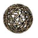 Ver imagem 1 de Escultura Esfera Vazado Geométrico em Polirresina (g)
