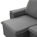 Ver imagem 5 de Sofá 3 Lugares Retrátil Reclinável para Sala 205cm Malfati F04 Veludo Cinza - Lyam Decor