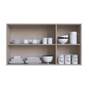 Ver imagem 3 de Armário Aéreo Cozinha 120 Cm 3 Portas 2 Prateleiras Quiditá Fumê/grafite