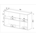 Ver imagem 4 de Armário Aéreo Cozinha 120 Cm 3 Portas 2 Prateleiras Quiditá Fumê/grafite
