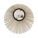 Ver imagem 1 de Espelho decorativo de parede redondo com moldura palitada Saturno Dourado