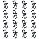 Ver imagem 4 de Kit 4 Jogos De Mesa Bistrô De Madeira Com 4 Cadeiras Dobravel Preto - Preto